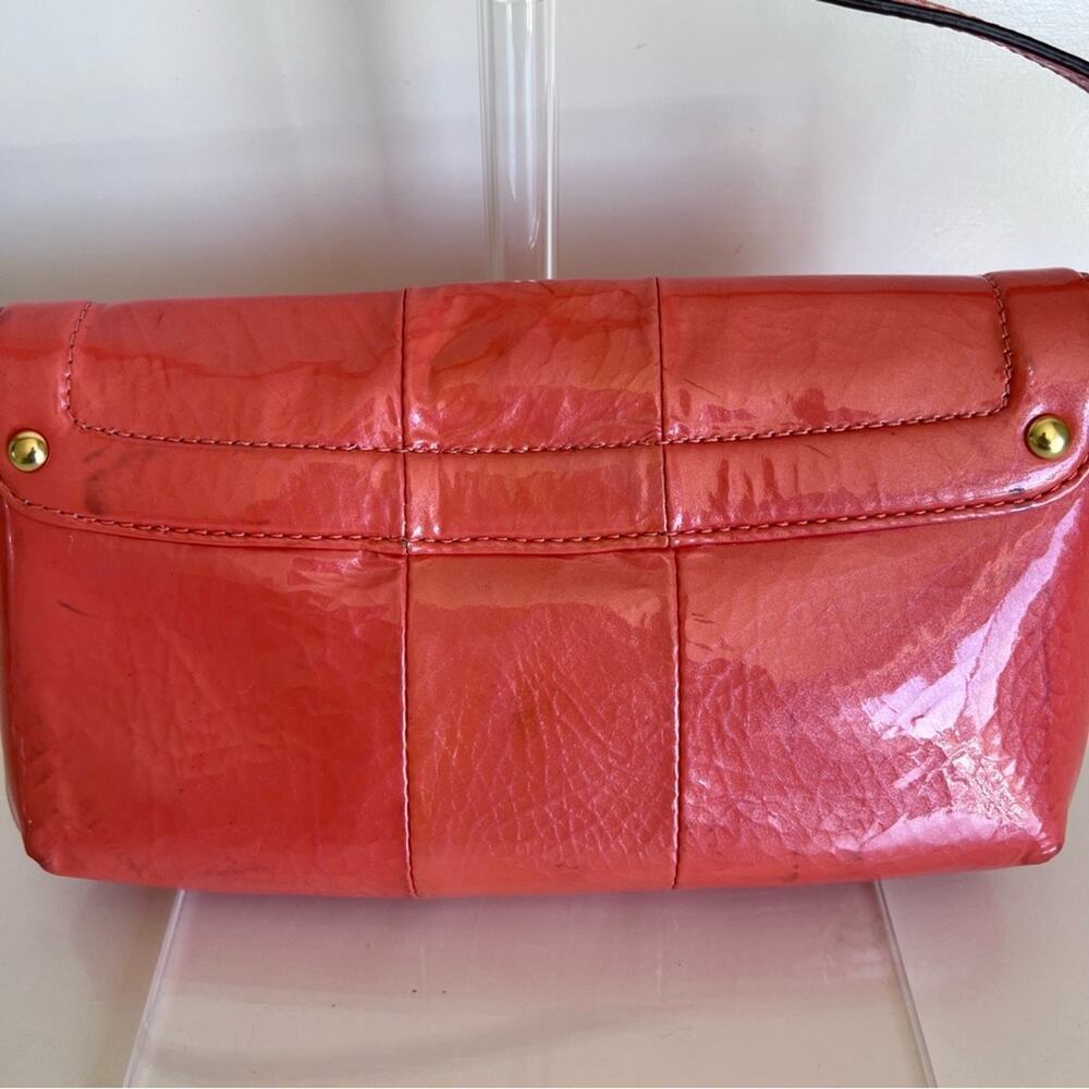 Coach Kristen Coral Patent Leather‎ Wristlet Clutch - Picture 5 of 14